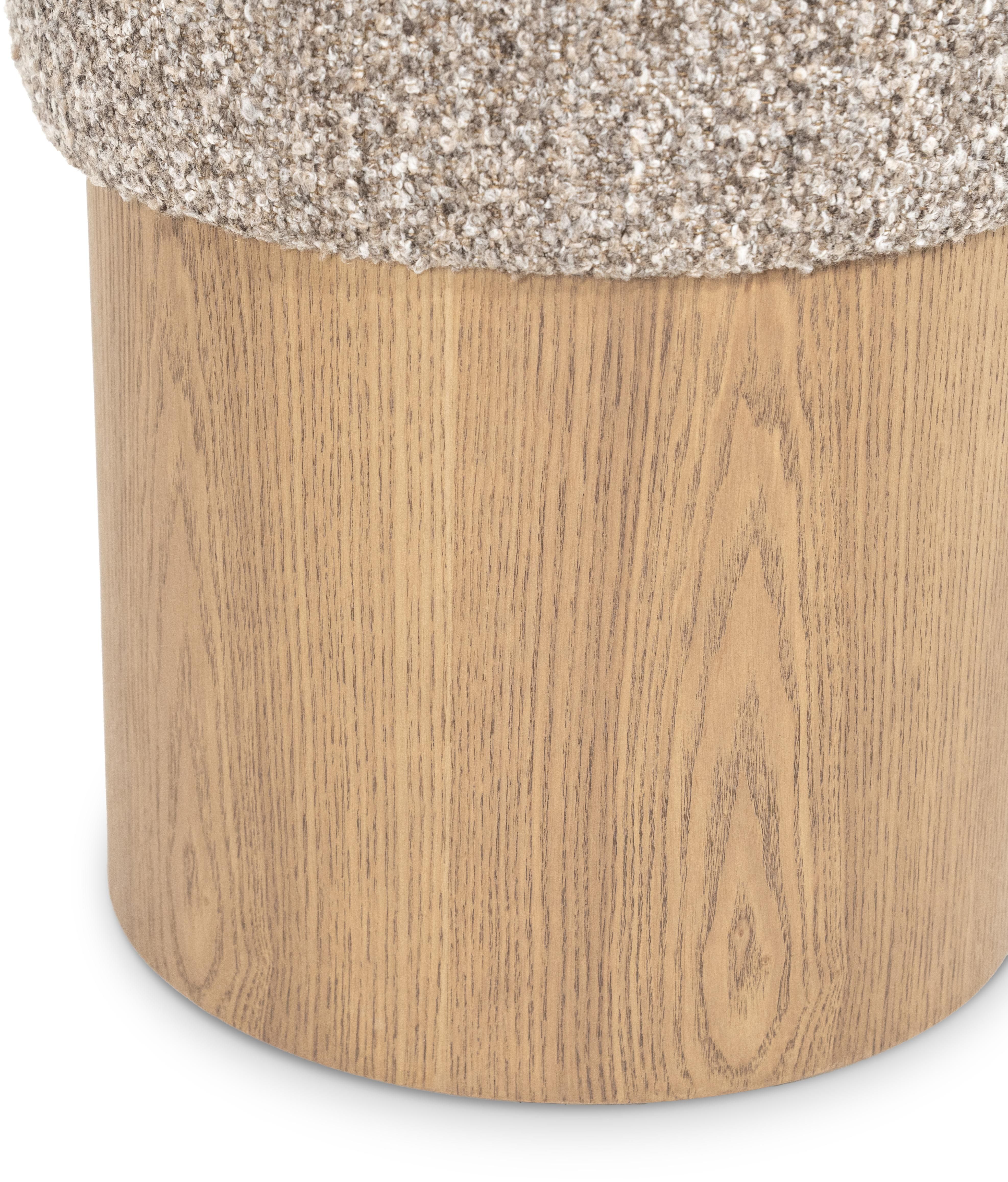Poef Taupe 96441 George ⌀39  x H46 cm