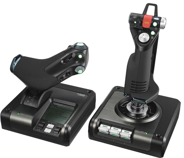 Logitech G Saitek X52 Pro kontrolsystem til flyvning