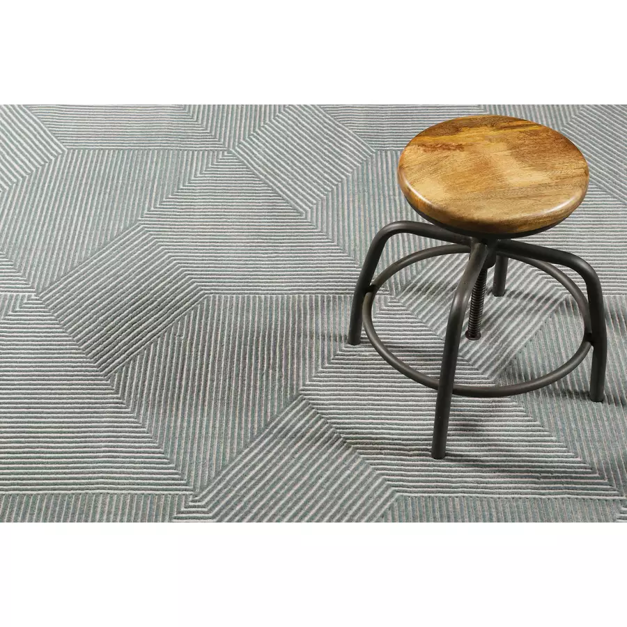 Esprit Kurzflorteppich Velvet Groove grün grau