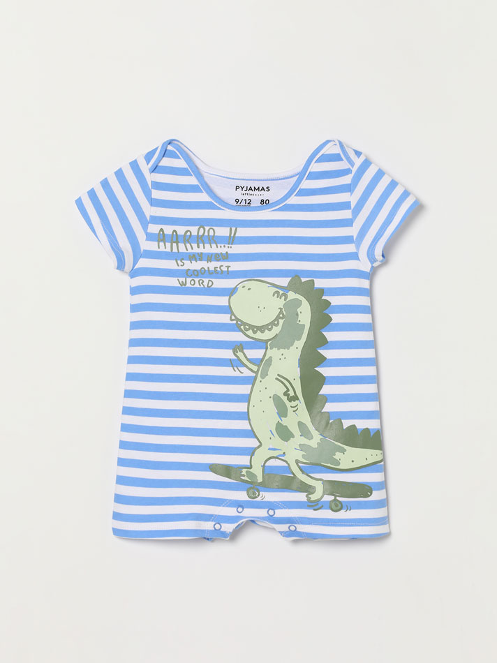 Pijama estampado - Índigo lavado