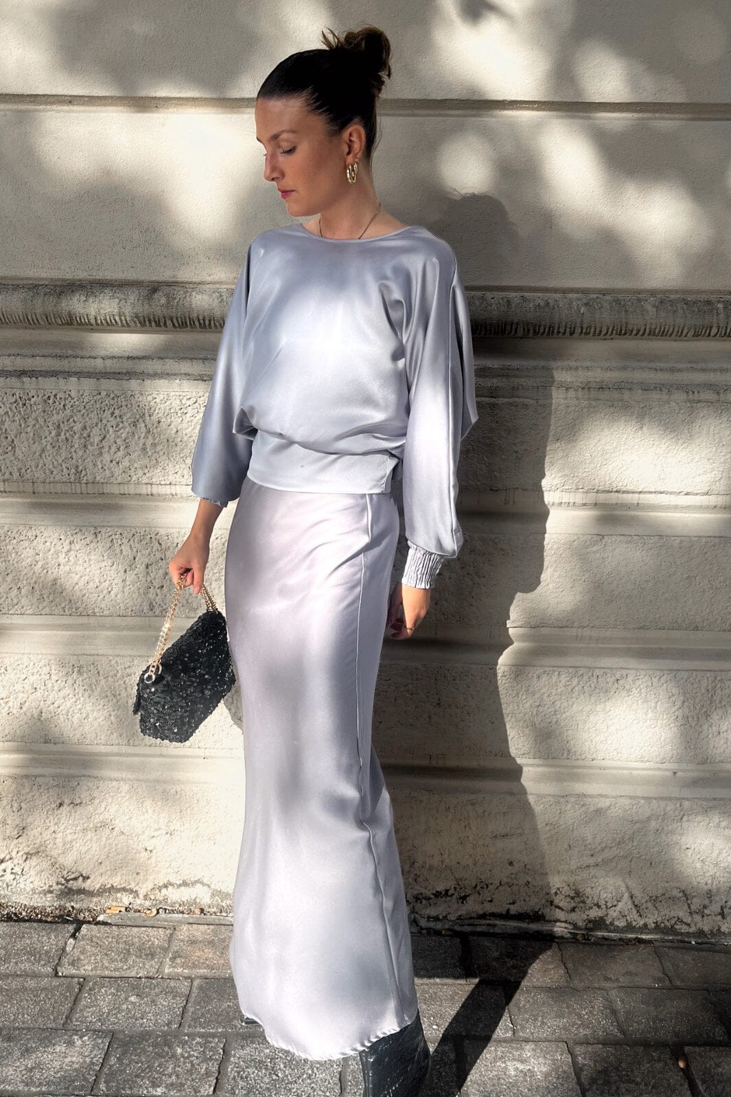 Noella Kellin Skirt 1215 silver grey