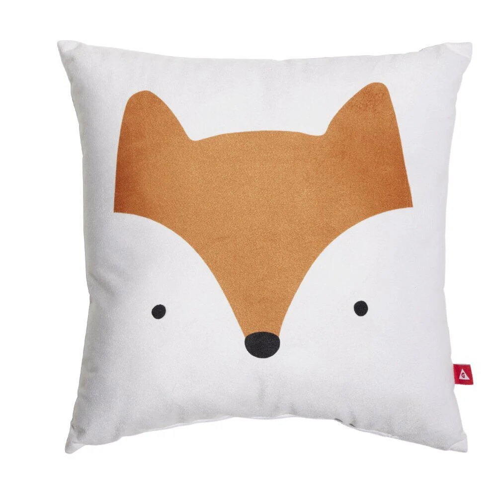 Coussin carré motif renard ou biche 30x30cm