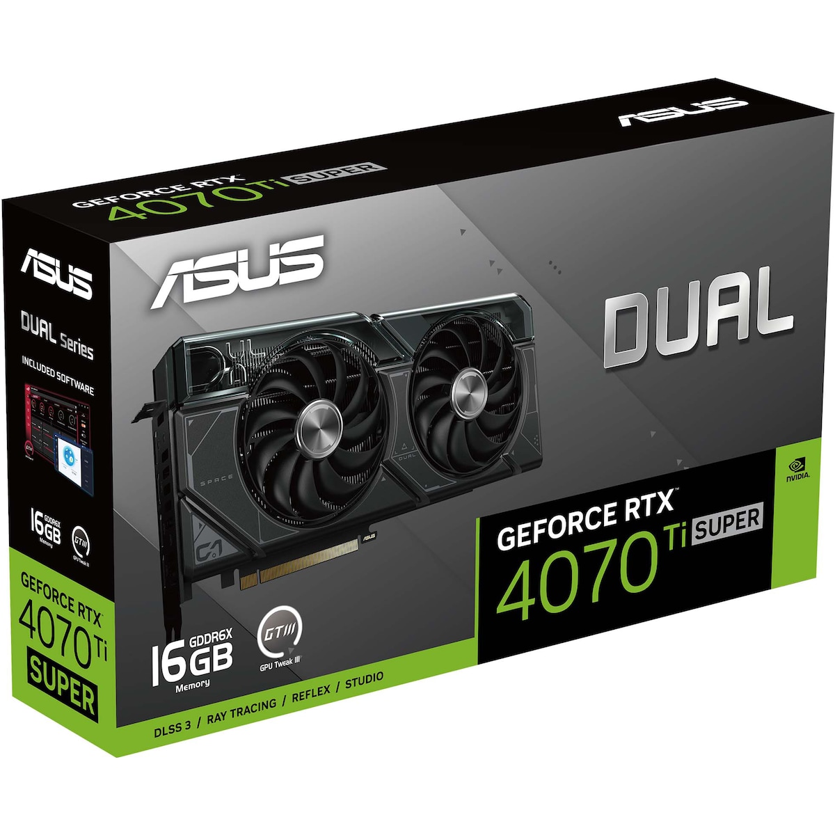 ASUS GeForce RTX 4070 Ti SUPER DUAL OC graphics card (16 GB GDDR6)