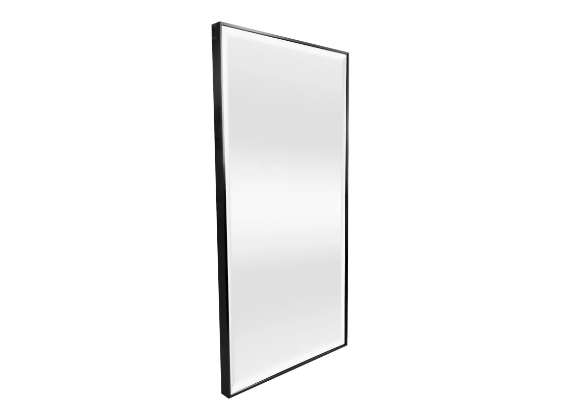 Miroir mural Novoli rectangulaire 102 x 52 cm noir [en.casa]