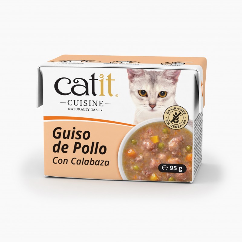 Catit Cuisine Ensopado para Gatos, Frango com Abóbora - 95g