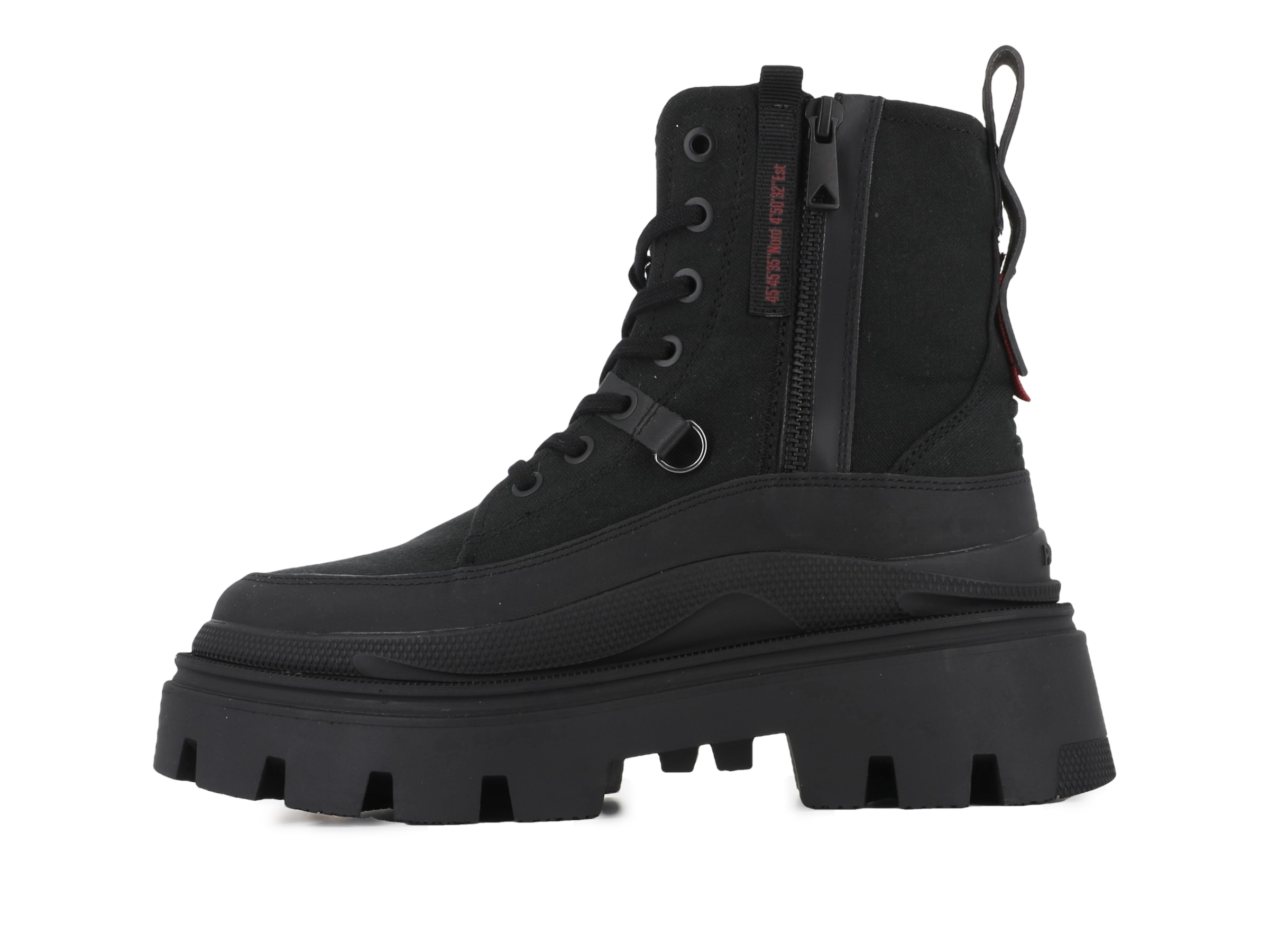 Palladium Schnürboots »PALLASQUAD ZIP TX«  Chunky Boots, Schnürstiefel mit Plateausohle aus Canvas