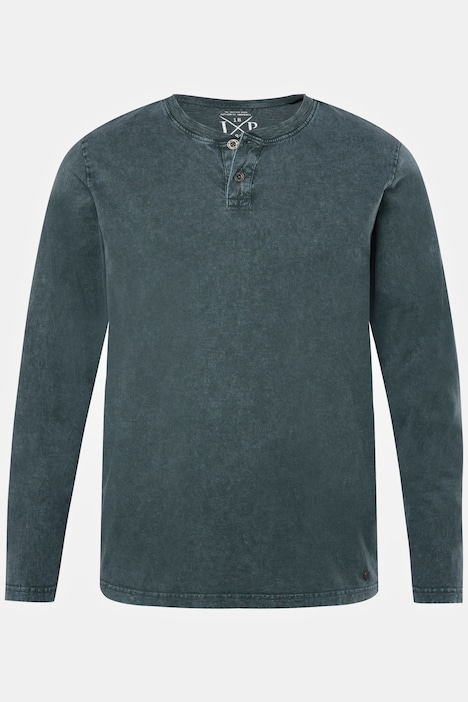 JP 1880 Langarm-Henley, Rundhals mit Knopfleiste, bis 8 XL