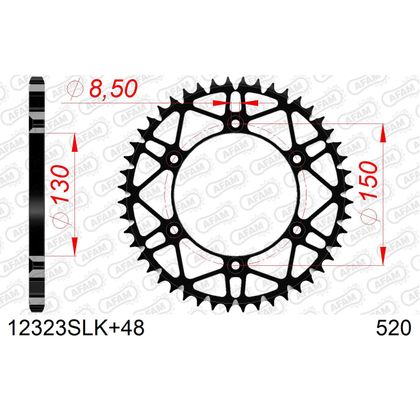 Couronne AFAM SLK ACIER 520 ANTI-BOUE 48 DENTS - Noir / Multicolore