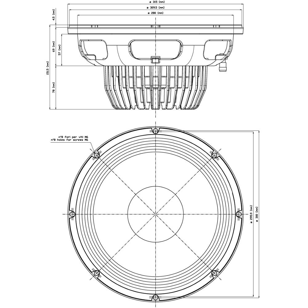 18 Sound 12NLW9300 12 inch woofer 800W 8 Ohm