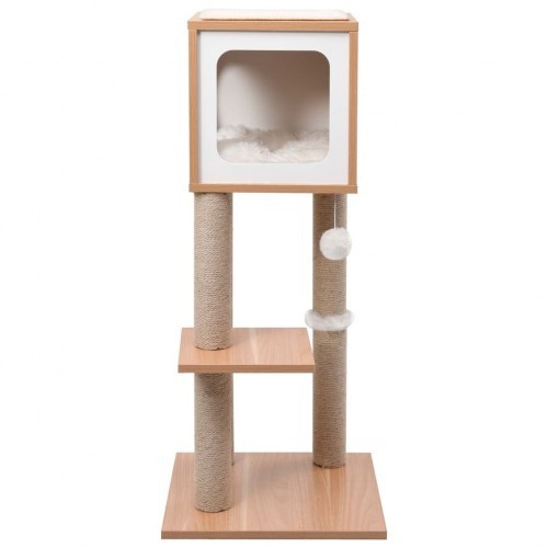 Arranhador para gatos de tamanho médio, branco