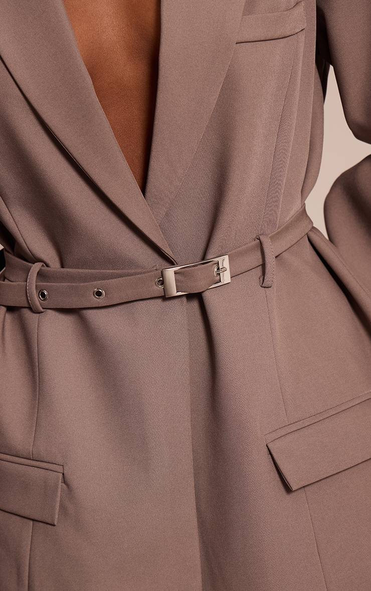 Champignon Robe Blazer Ajustée Tissée