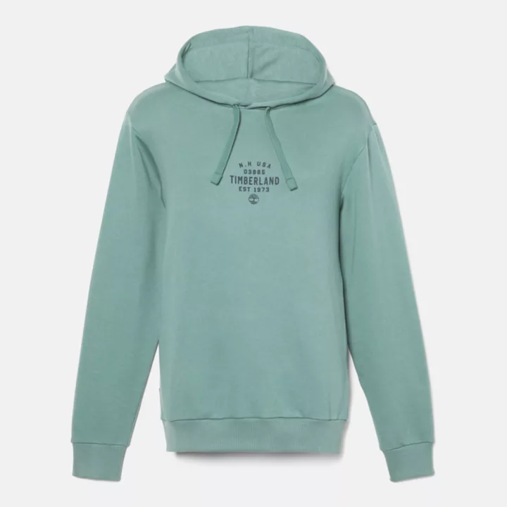 Sweat à capuche avec motif graphique unisexe en bleu sarcelle