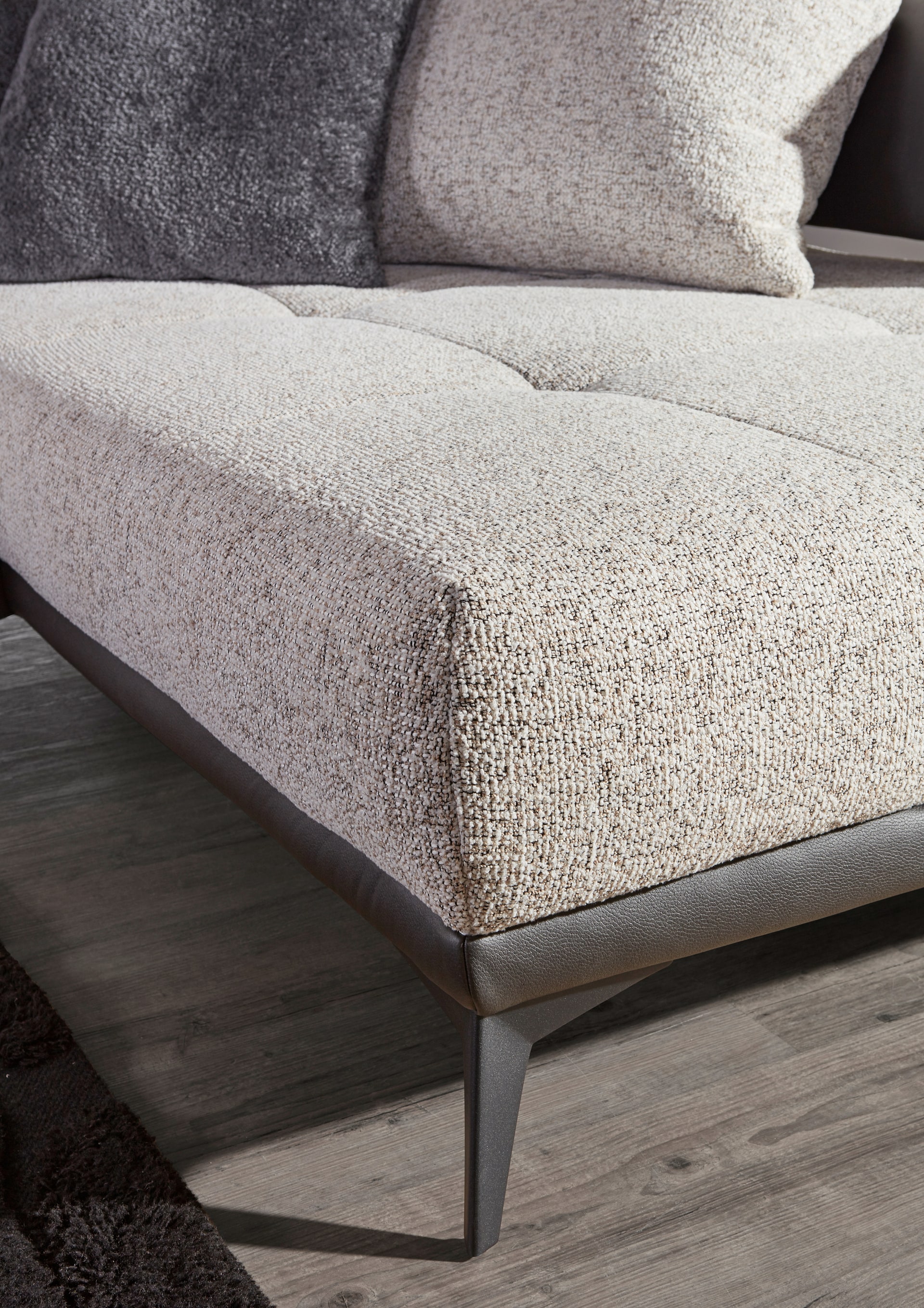 Ecksofa CONTES schwarz/ grau