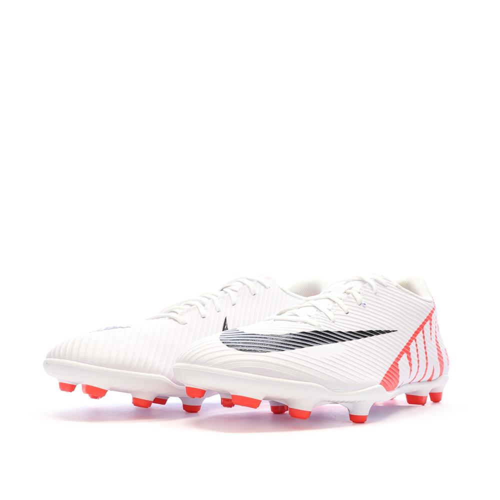 Nike Chaussures de Foot Blanc/Rouge Homme Nike Vapor 15 Club FG/MG