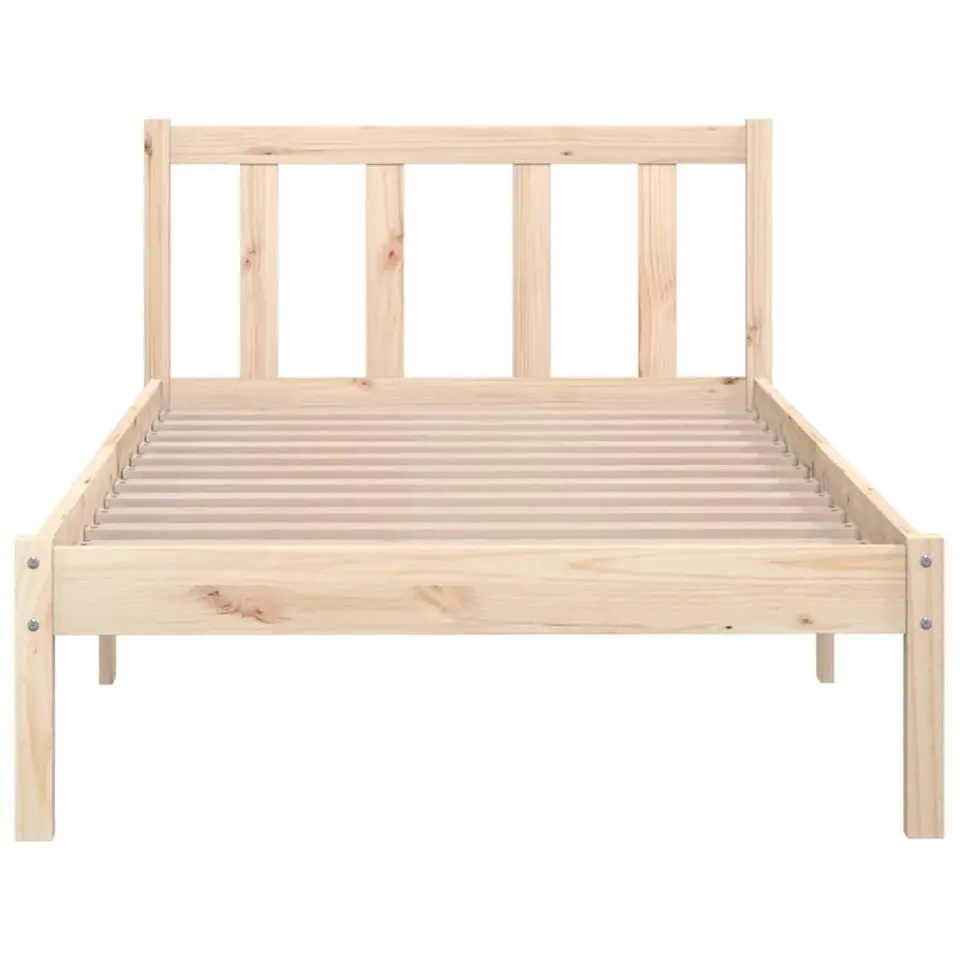 vidaXL - Bed frame - Bruin - Grenenhout - 90 x 200 cm