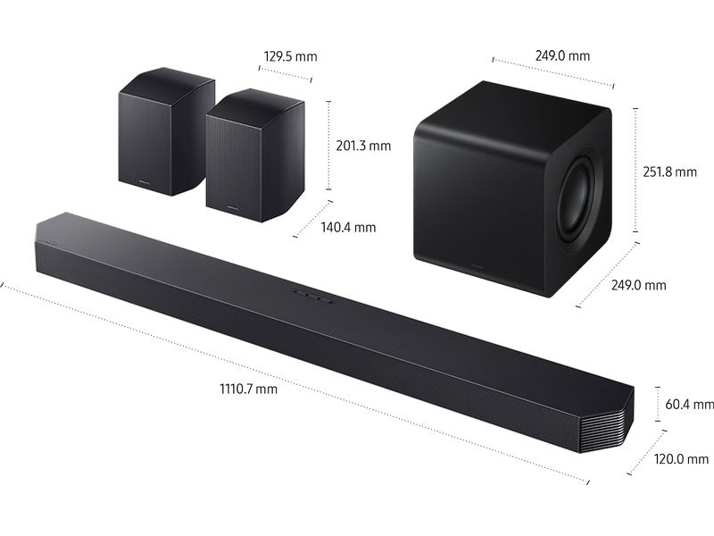 Samsung Soundbar HW-Q930F Soundbar mit 580 Watt Subwoofer und Rücklautsprechern