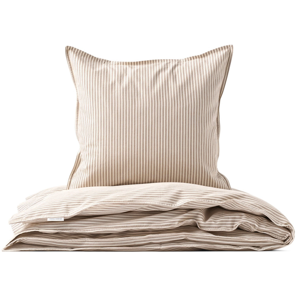 Køb Studio Feder Brown Beach Stripe Sengetøj Percale
