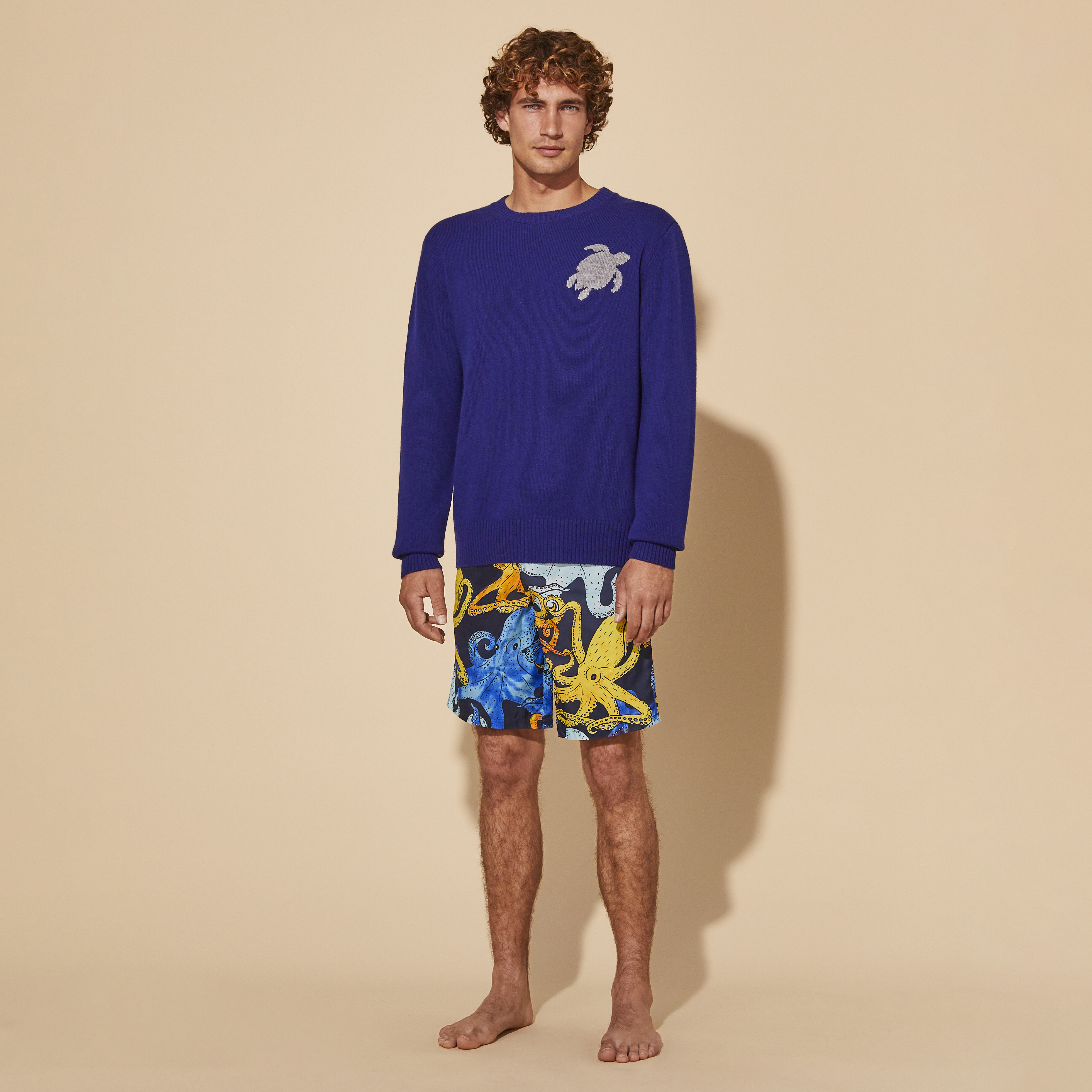 Pullover en Laine et Cachemire Ras-du-cou Homme Tortue