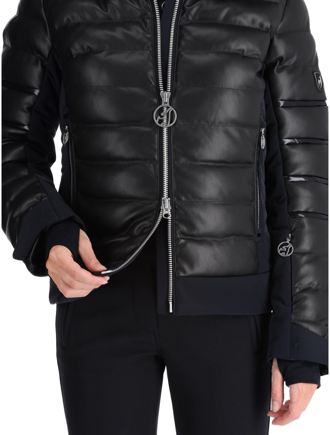 Adele Faux Leather ski-jas dames
