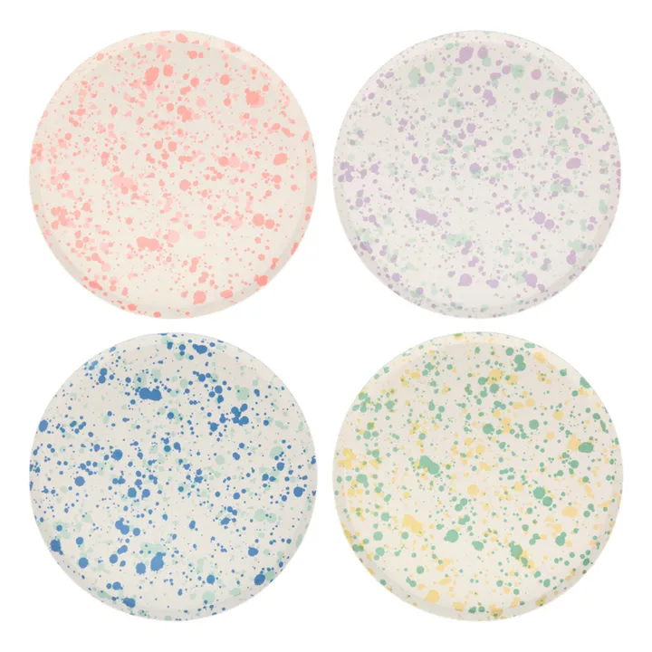 Meri Meri Petites assiettes en carton tachetées - Set de 8