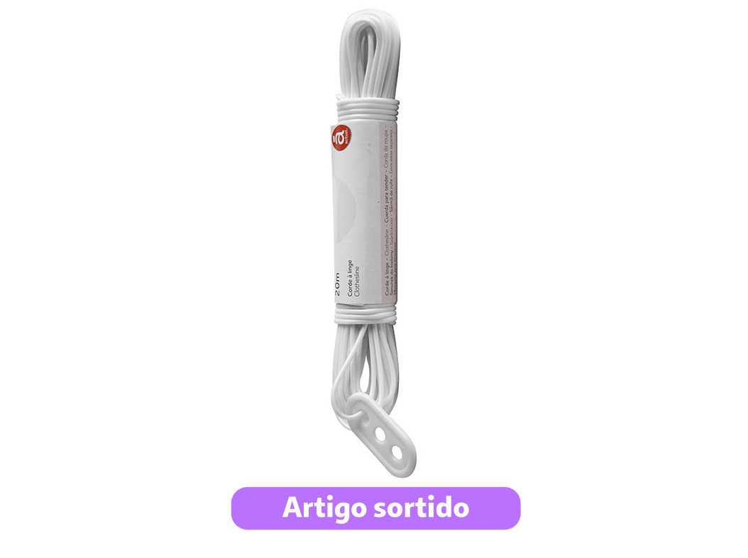CORDA PARA ROUPA ACTUEL 20 METROS CORES SORTIDAS