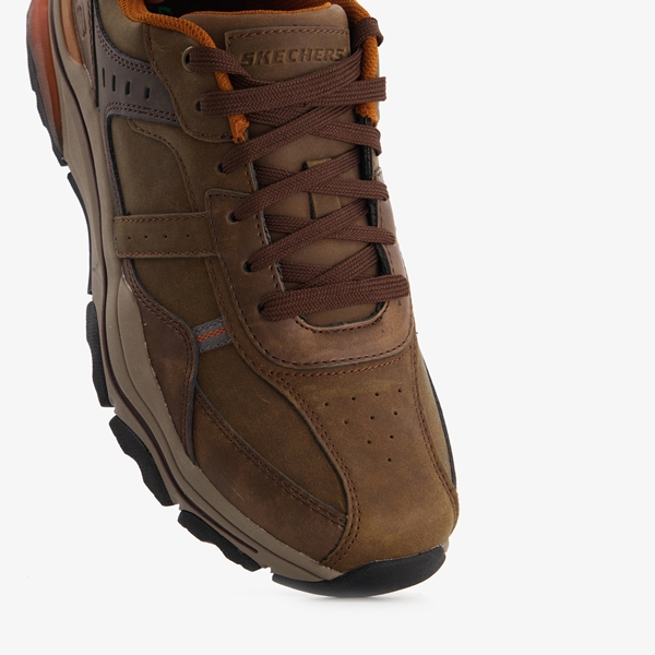Skechers Romago-Elmen leren heren sneakers bruin