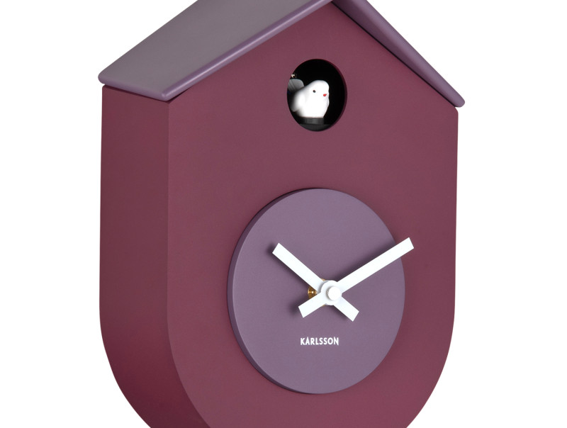 Wall Clock Grato Cuckoo KA6026BK Black & warm grey