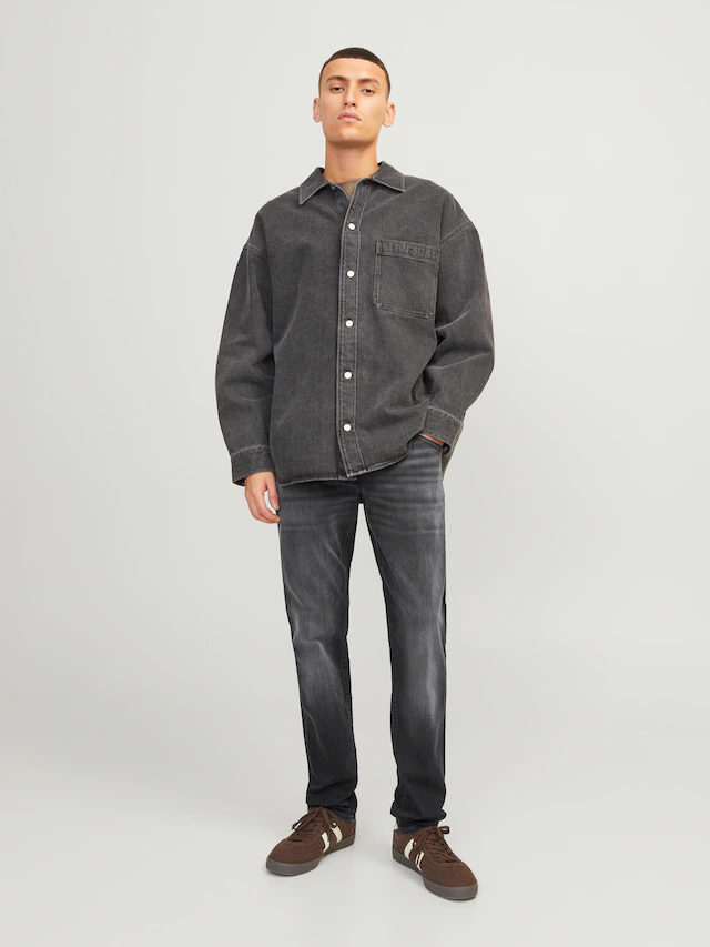 Jack & Jones Slim-fit-Jeans »JJIGLENN – Jeans mit Stretch, niedriger Leibhöhe und Taschen«, used, modisch, slim fit, Denim/Jeans