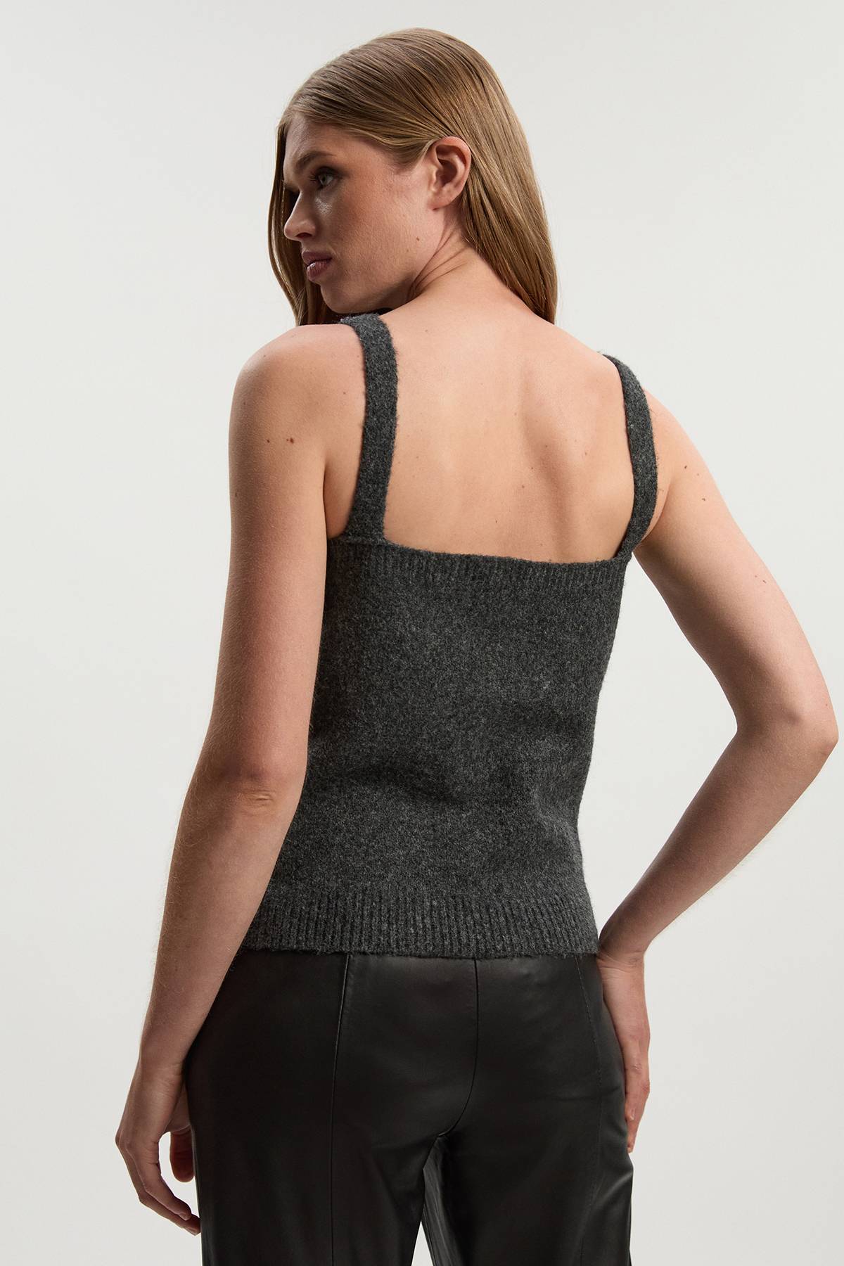 KarenMillen Caraco Douillet en Mélange de Laine avec Broderies Florales Archive