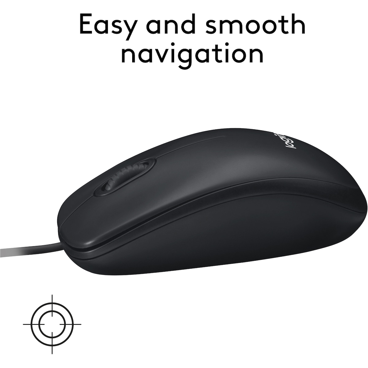 Logitech M100 kablet mus (sort)