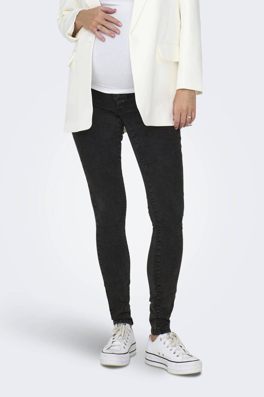 ONLY MATERNITY high waist skinny zwangerschapsjeans OLMROSE washed black