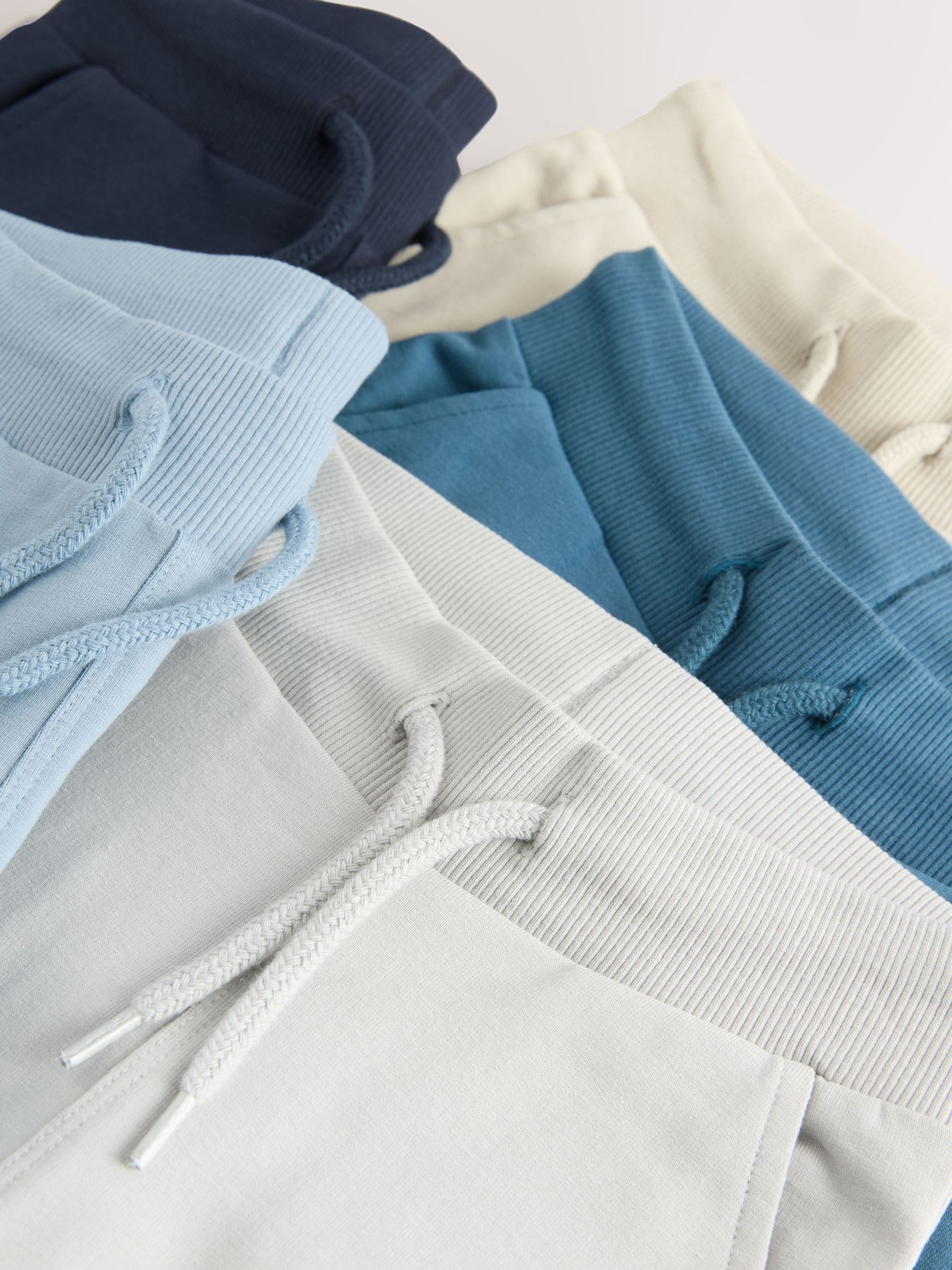 Blauw/Ecru/Marineblauw - Verpakking van 5 joggingbroeken (3mnd-7jr)
