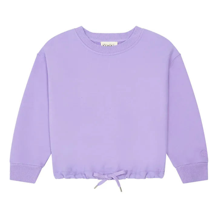 SMALLABLE BASICS Sweat Fille A Nouer Molleton Bio | Parme