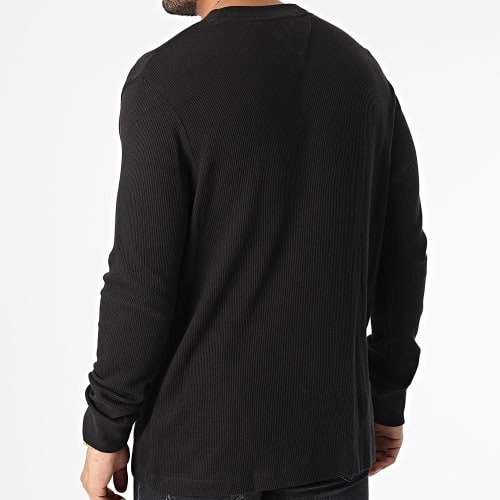 Tee Shirt Manches Longues Fine Waffle 8581 Noir