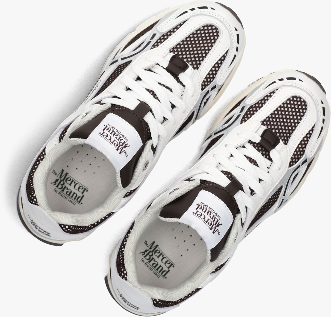 bruine mercer amsterdam lage sneakers the re-run white silver