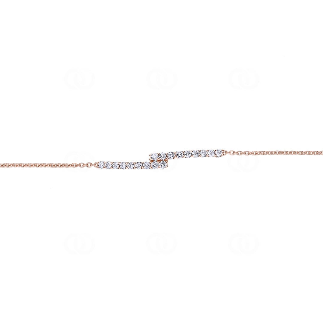 0.51 Karat Diamantarmband 750/18 K Roségold