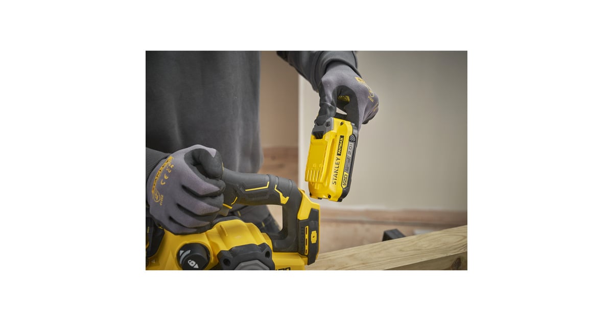 StanleyFATMAX V20 18V Brushless elektrische schaafmachine  (Zwart/geel, Accu en oplader niet inbegrepen)