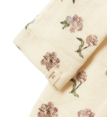 Lil' Atelier Leggings - Rib - NmfGavo - Turteltaube/Peony
