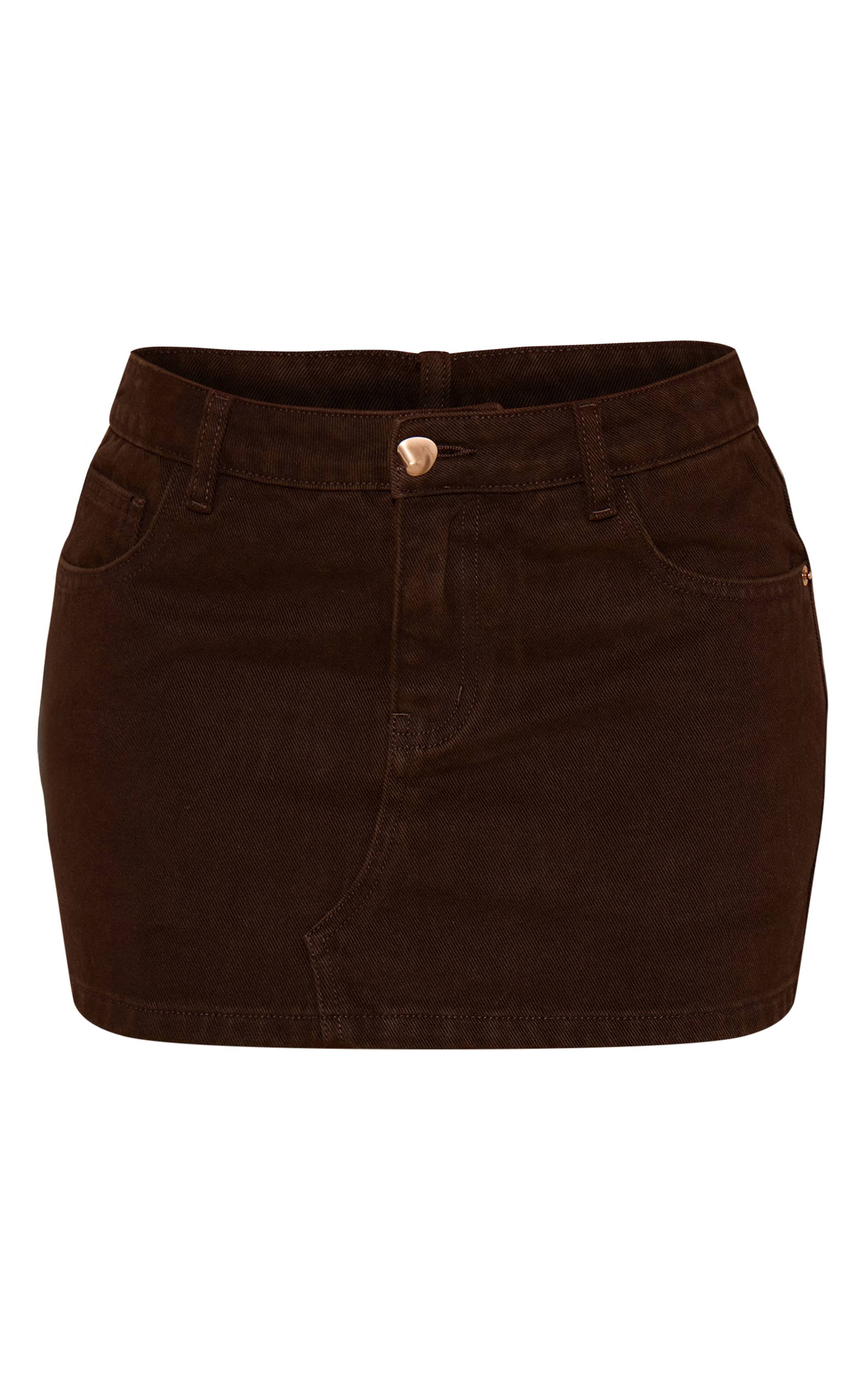 Dark Chocolate Mini-jupe En Jean Avec Détails Boutonnés Petite