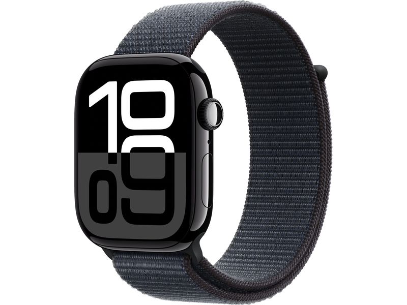 Apple Watch Series 10 46 mm LTE Alu Jet Black Loop Eine glatte Zehn