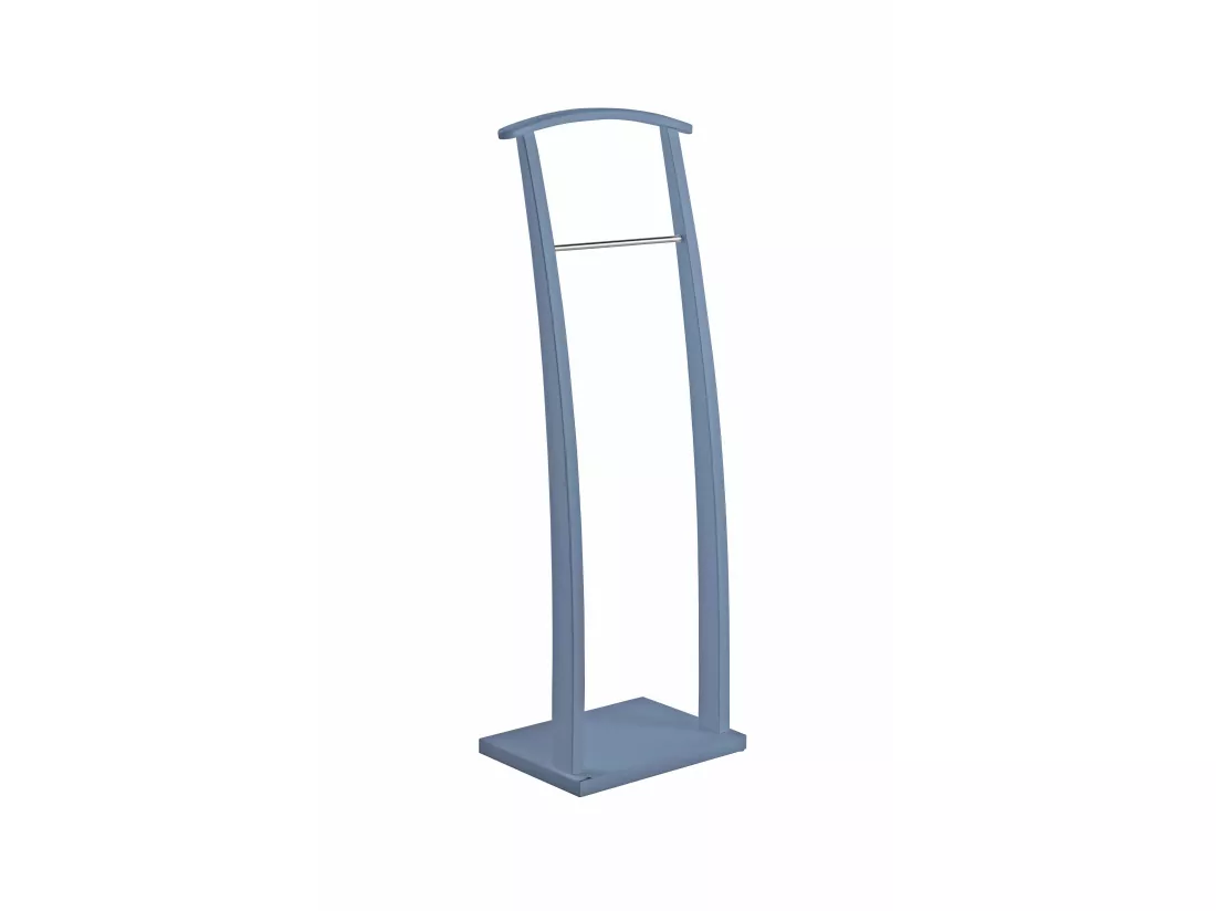 Valet de nuit - H117cm x L40cm x P28cm - hêtre massif bleu - Curves