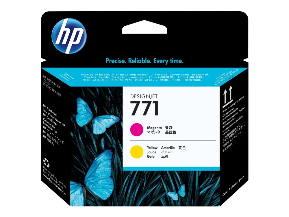 Printhoved HP 771 CE018A, Magenta/Gul