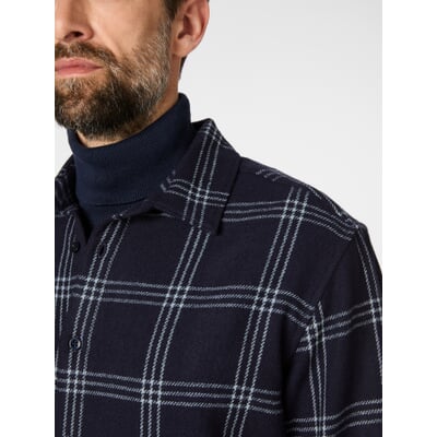 Herren-Overshirt Wolle, Navy