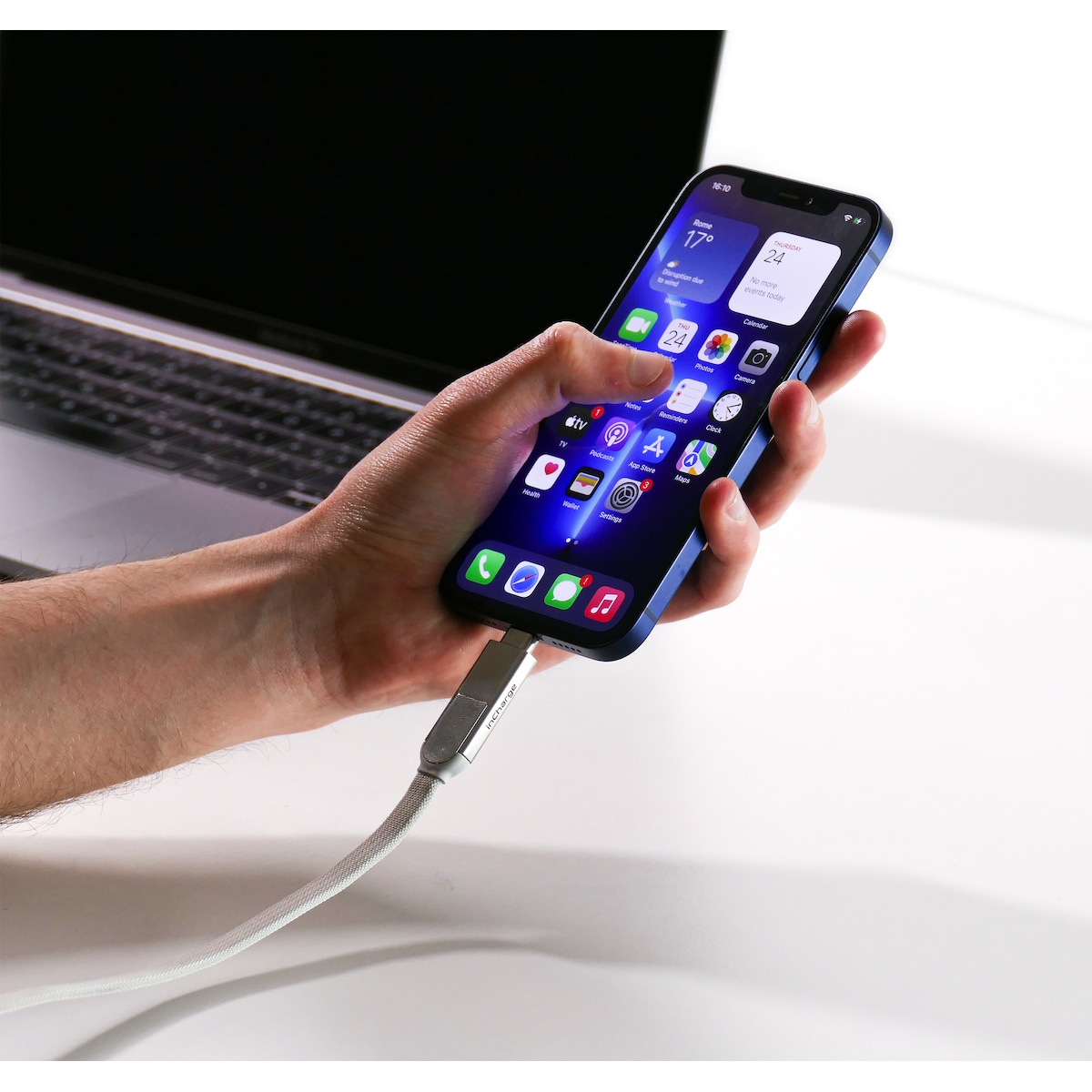 Rolling Square InCharge XL multiportkabel (hvit)