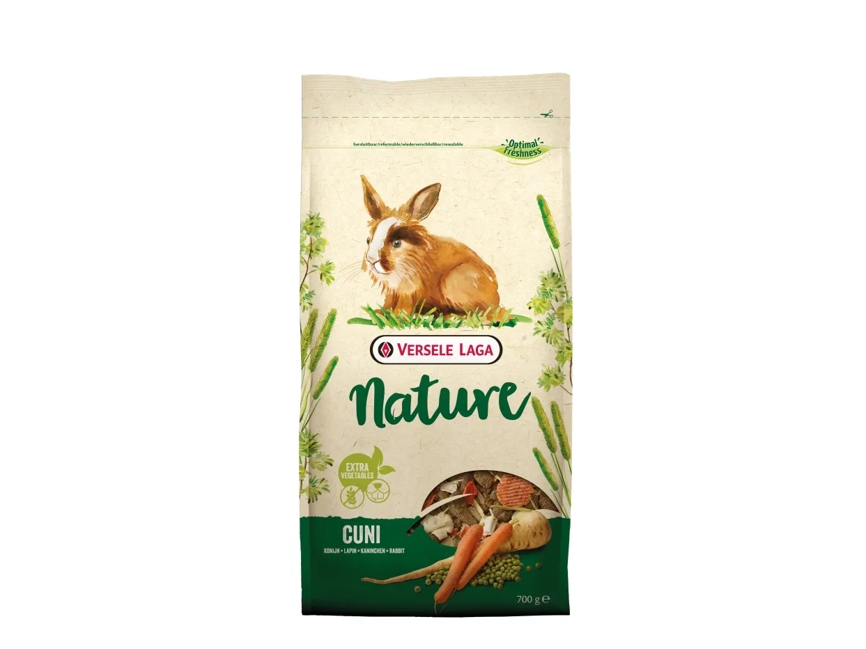 Versele-Laga Cuni Nature, Snack, 700 g, Kanin, Vitamin A, vitamin C, vitamin D3, vitamin E, Kobber, Kobbersulfat, Jod, Jern, Mangan, Selenium, Zink, 14%