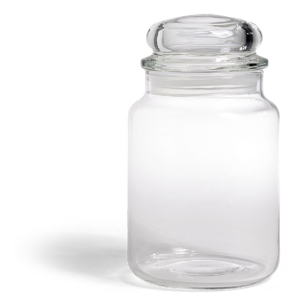 Bocal en verre transparent avec couvercle hermétique 800ml - H.17cm