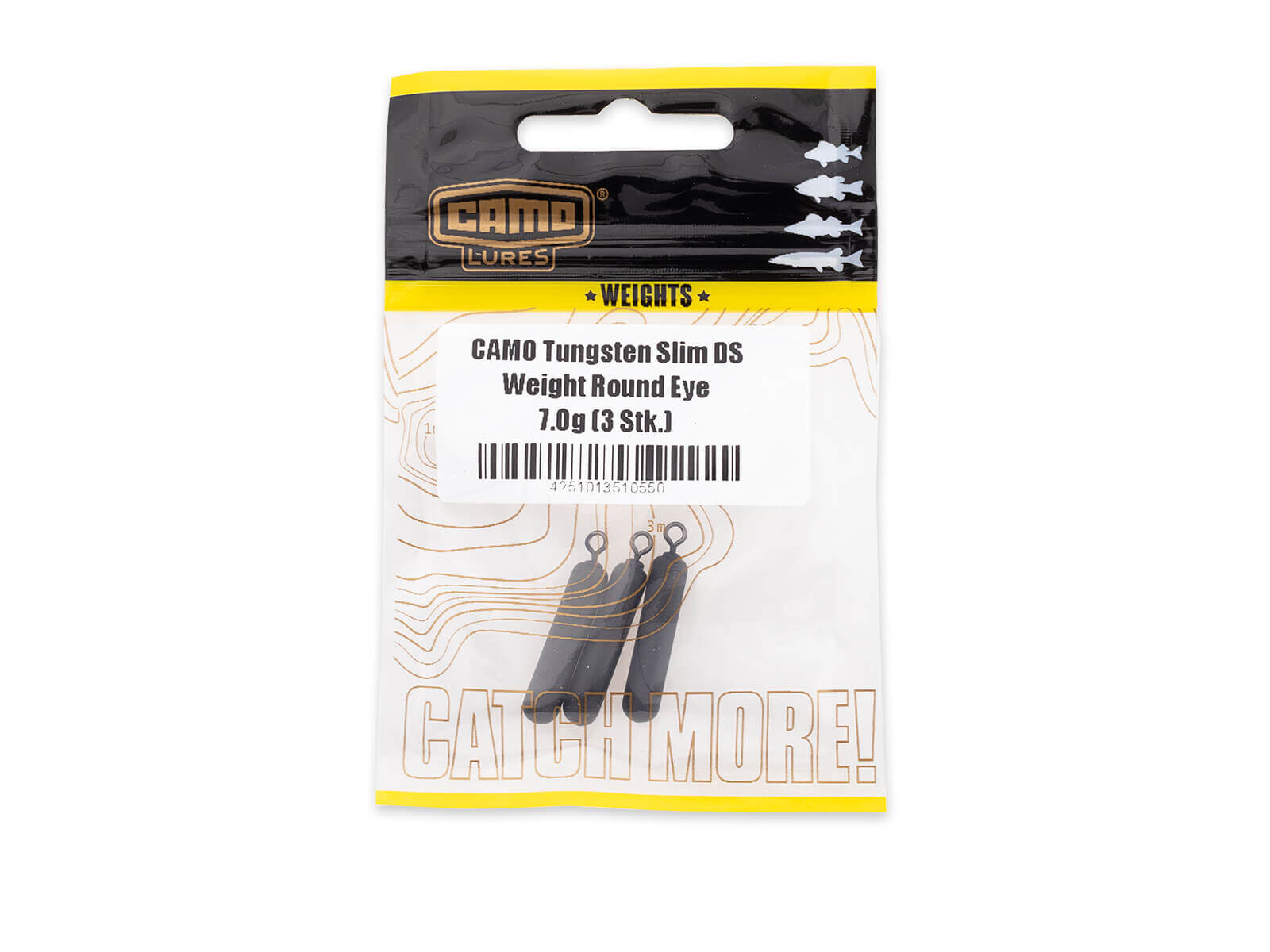 CAMO Tungsten Slim DS Weight Round Eye - 18g (1 Stk.)