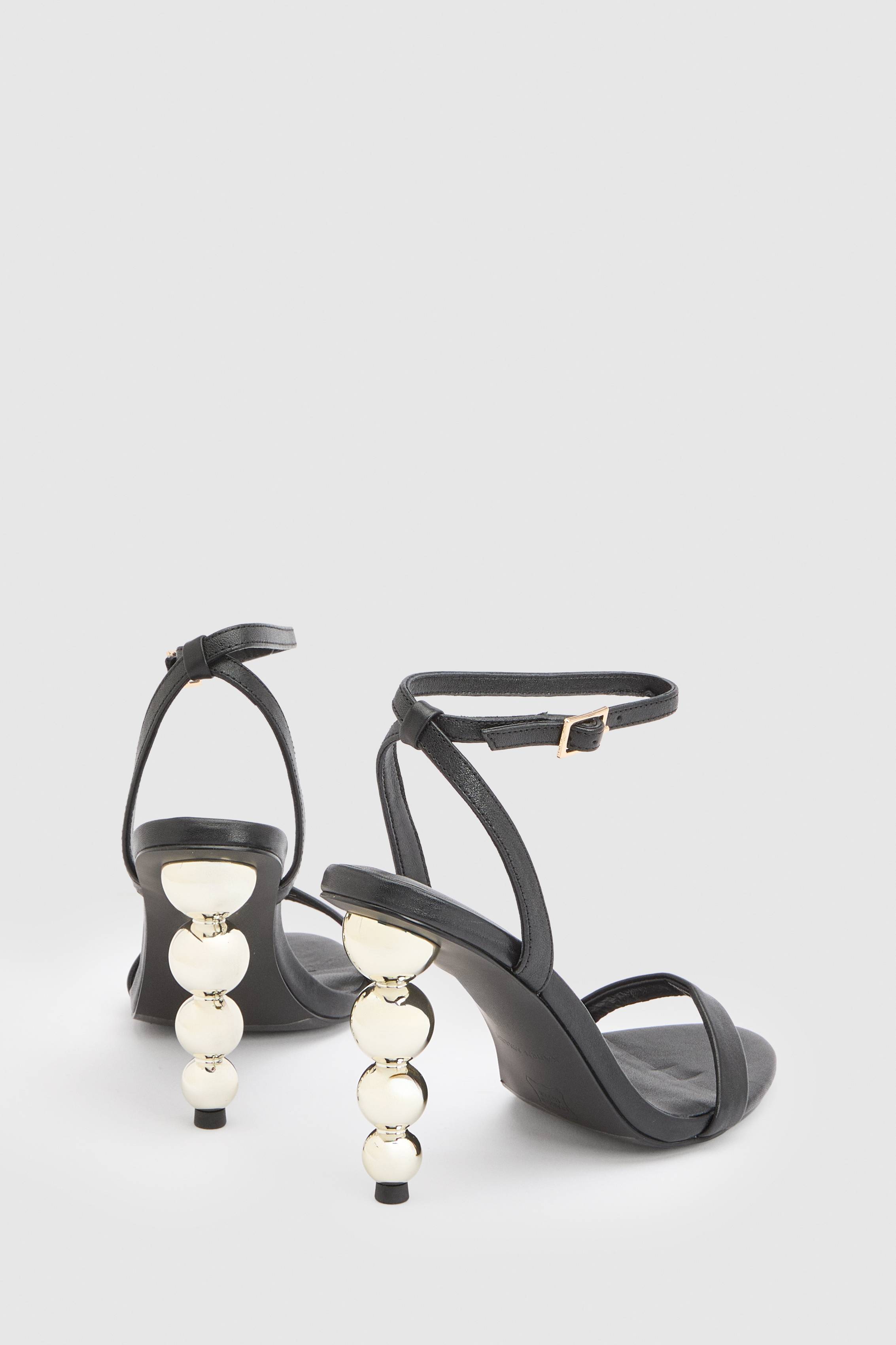 KarenMillen Sandale À Brides Avec Détail Talon En Cuir