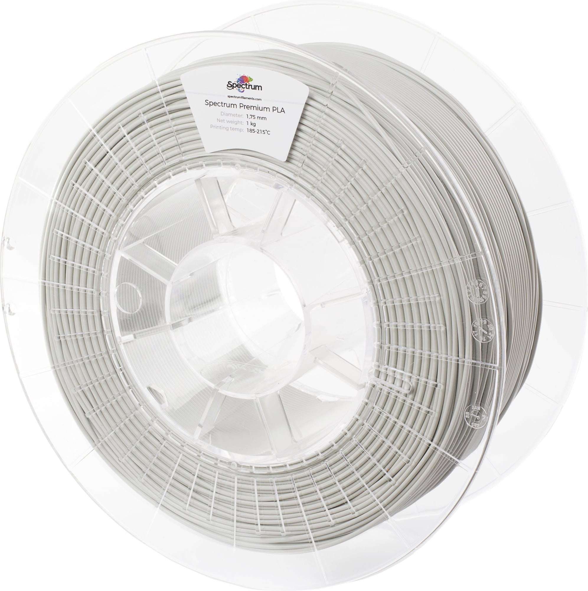 Spectrum  PLA Premium Light Grey, 1,75 mm / 1000 g    Verzugsfreies PLA in guter Qualität