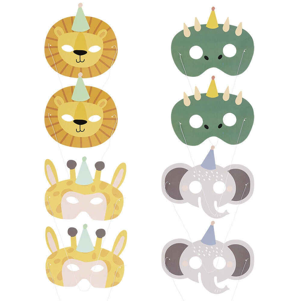 Masque animaux sauvage x8